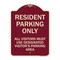 Signmission Parking Resident Parking Only All Visitors Must Use Designated Visitors Parking Area, BU-1824-23357 A-DES-BU-1824-23357 - alternate 1